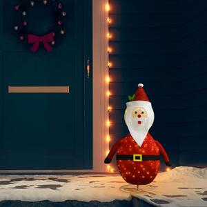 Figura Natalizia Babbo Natale a LED in Tessuto Pregiato 90 cm