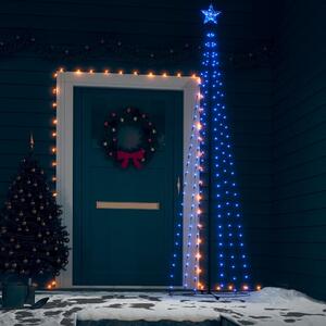 Albero di Natale a Cono con 136 LED Blu 70x240 cm
