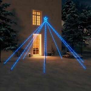 Luci per Albero Natale Interni Esterni 576 LED Blu 3,6 m