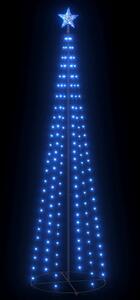Albero di Natale a Cono Decorato Blu con 136 LED 70x240 cm