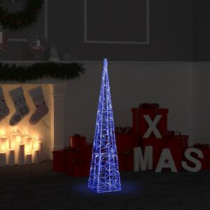 Cono di Luce LED Decorativo Acrilico Blu 90 cm