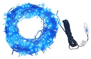 Stringa di Luci con 400 LED Blu 40 m 8 Effetti Luce