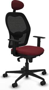 Sedia da ufficio Piqueras y Crespo 1D036N1 rosso granata