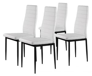 Set di 4 sedie in bianco dal design elegante