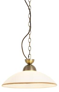 Lampada a sospensione classica bronzo con vetro opale - Katarina
