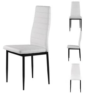 Set di 4 sedie in bianco dal design elegante