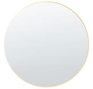 Specchio da parete rotondo senza cornice dorato 80 x 80 cm bagno soggiorno camera da letto Beliani