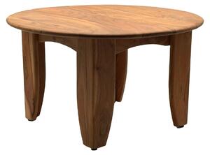 Tavolino da salotto WOHNLING, forma rotonda, diametro 60 cm, in legno massello di acacia, design moderno, ideale come tavolino da divano o tavolino ausiliario per il soggiorno, realizzato a mano