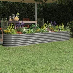 Letto Giardino Acciaio Verniciato a Polvere 224x40x36 cm Grigio