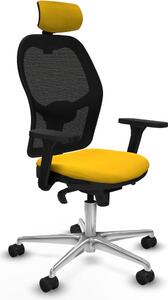 Sedia da ufficio con poggiatesta Piqueras y Crespo 3D086N2 Giallo