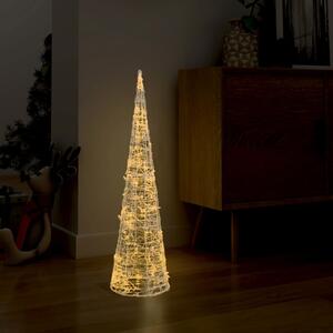 Piramide Decorativa Cono di Luce LED Acrilico Bianco Caldo 90cm