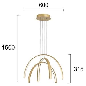 Lampadario LED a cavo MEGAN LED/41W/230V dorato