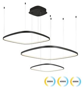 Lampadario LED dimmerabile a cavo LORENZO LED/70W/230V 3000/4000/6000K nero + telecomando