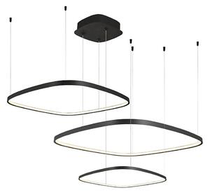 Lampadario LED dimmerabile a cavo LORENZO LED/70W/230V 3000/4000/6000K nero + telecomando