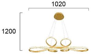Lampadario LED a sospensione su cavo JILL LED/53W/230V oro