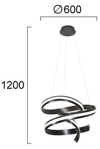 Lampadario a sospensione su cavo AREZIA LED/62W/230V, nero