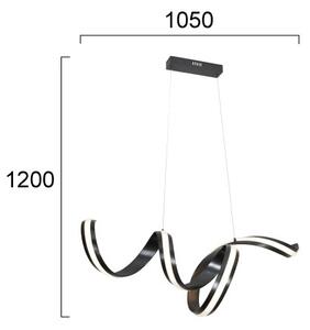 Lampadario LED a sospensione con cavo AREZIA LED/42W/230V, nero