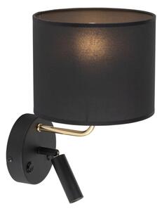 Lampada LED flessibile RICHI 1xE27/15W + LED 3W/230V nera