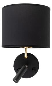 Lampada LED flessibile RICHI 1xE27/15W + LED 3W/230V nera