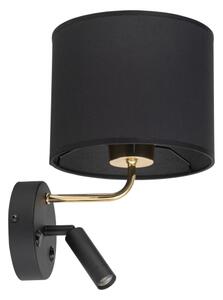 Lampada LED flessibile RICHI 1xE27/15W + LED 3W/230V nera
