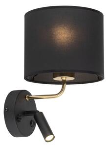 Lampada LED flessibile RICHI 1xE27/15W + LED 3W/230V nera