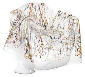 Poltrona In Plexiglass DRAPPEGI D'AUTORE Dimensioni 108x103x h 45 SEDUTA, MAX 76 cm, plexiglass 5 mm portata massima 120 kg Colore Multicolor