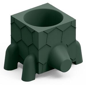 Contenitore Multifunzione FERA RUGA DEEP LA TARTARUGA di Design Dimensioni 32x31x h 21,3 cm vaso, a portaoggetti o a elemento decorativo colore Smeraldo
