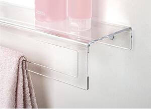 Porta Asciugamano da Bagno da Lavabo BIG In Plexiglass CLIO TOILET STAND Dimensioni 55x16x h 10 cm - peso 0.7 kg Colore Trasparente