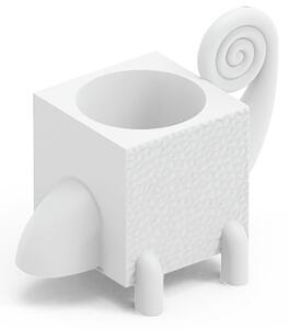 Contenitore Multifunzione FERA CAMA , il Camaleonte di Design Dimensioni 26,5x43,6x h43,3 cm vaso, a portaoggetti o a elemento decorativo colore perla