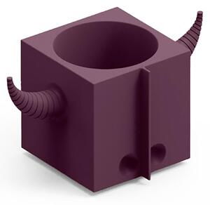 Contenitore Multifunzione FERA OROT DEP, il Toro di Design Dimensioni 40x22x h21 cm vaso, a portaoggetti o a elemento decorativo colore Ametista