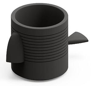 Contenitore Multifunzione FERA JAGO DEP , ilpappagallo di Design Dimensioni 26,5x43,6x h43,3 cm vaso, a portaoggetti o a elemento decorativo colore onice