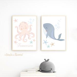 Tutte le decorazioni murali Quadro cameretta Mondo MMondo Marinoarino Rosa - Adesivi Murali per Bambini