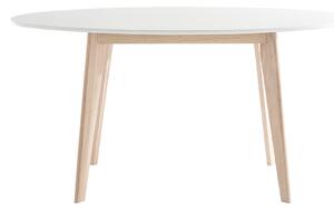 Tavolo ovale 150cm bianco e legno chiaro LEENA