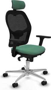 Sedia da ufficio con poggiatesta Jorquera Piqueras y Crespo 3D086N2 Verde smeraldo
