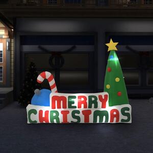 Albero Natale Merry Christmas Gonfiabile con LED 240x188 cm