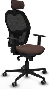 Sedia da ufficio con poggiatesta Jorquera Piqueras y Crespo 1D036G2 Nero Marrone scuro