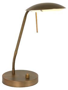 Mexlite - lampada da tavolo - Eloi - bronzo - vetro metallo - Ø 17cm - LED - 1315BR