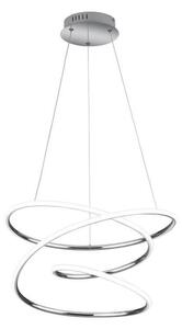 Lampada a sospensione a LED BOLOGNA argento-bianca 36 W, bianco neutro 5100 lm, metallo, dimensioni: 150 x 50 x 50 cm, IP20, RL