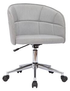 Poltrona da ufficio design in tessuto grigio chiaro JOLLY