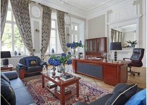 Arredamento set ufficio completo classico con scrivania angolare
