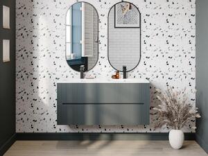 Mobile sotto lavabo sospeso a righe 120 cm Grigio - PAVANI