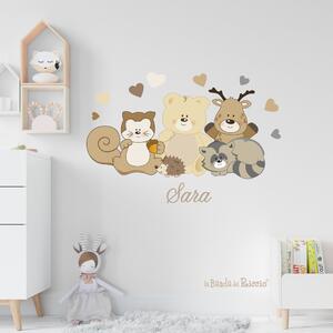 Adesivi murali Amici del Bosco Kit - Adesivi Murali per Bambini