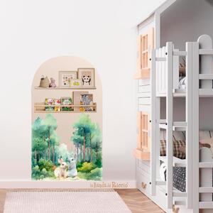 Tutte le decorazioni murali Arco Boho la foresta Azzurro - Adesivi Murali per Bambini