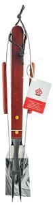 Set 3 pezzi barbecue in acciaio con manici in legno scuro