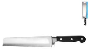 Coltello salato largo Black&Steel in acciaio inox manico nero cm 21