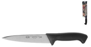 Coltello scannare Skin in acciaio inox manico antiscivolo nero cm 18