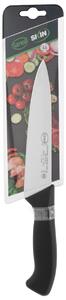 Coltello cucina Skin in acciaio inox manico antiscivolo nero cm 18
