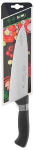 Coltello trinciante Skin in acciaio inox manico antiscivolo nero cm 21