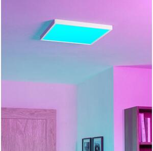 Eglo 901729 - LED RGBW dimmerabile, plafoniera con vetro fumé FUEVA-Z LED/17,8W/230V 39cm IP44 bianco