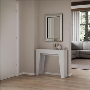 Consolle Allungabile NARROW in Legno Nobilitato Dimensioni 90x25xh 77 cm Allungabile fino a 181 Ospita 10 persone Colore Bianco Frassino